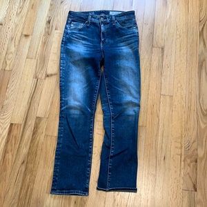 AG ‘Mari Crop’ high-rise straight jeans, size 27